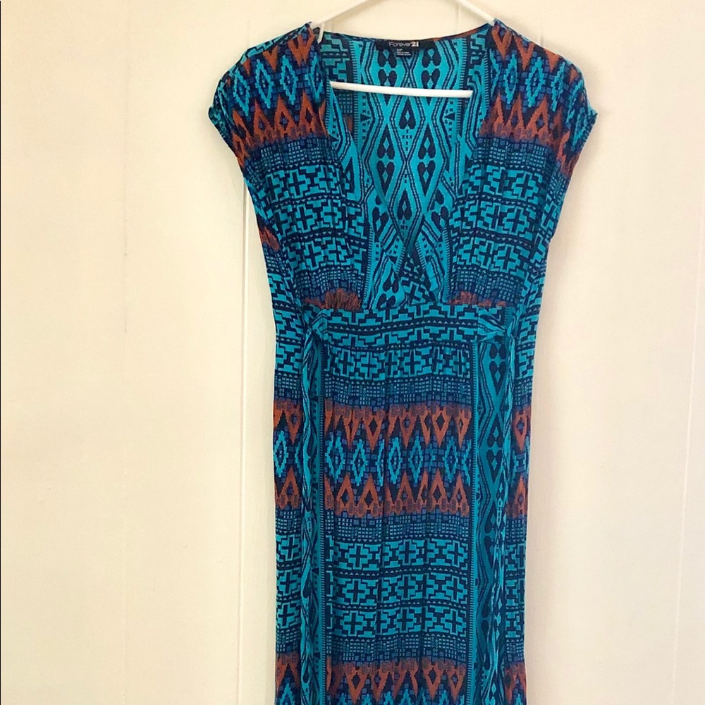 Patterned Maxi Wrap Dress - XXI